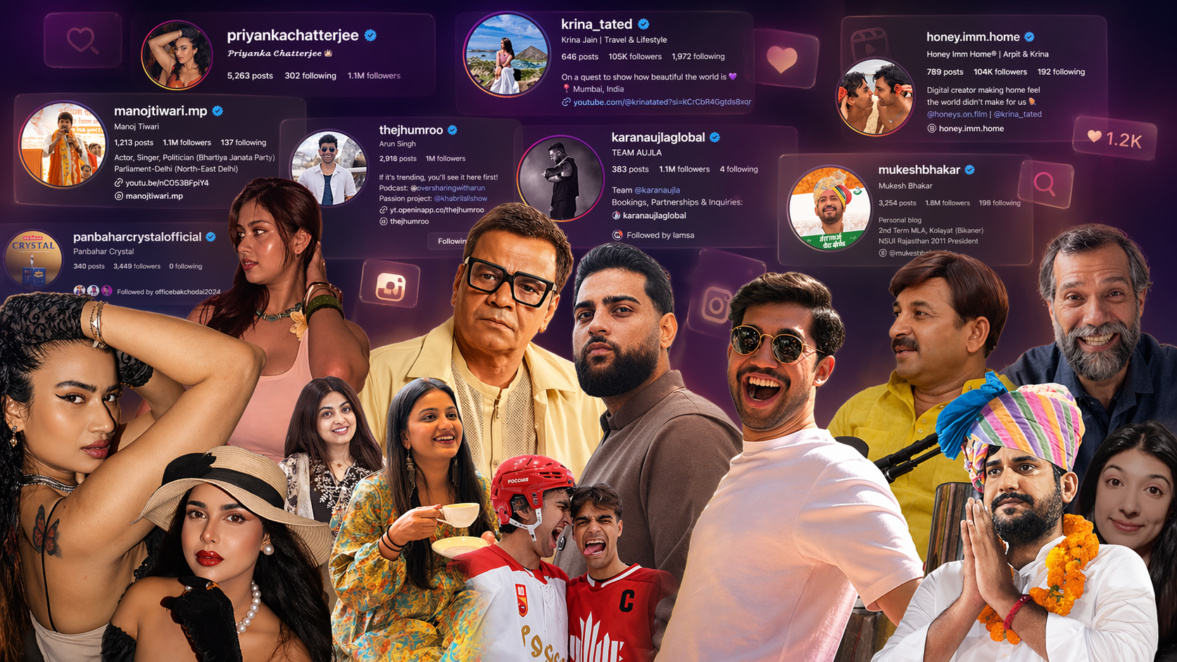 Creator and influencer brand partnerships collage